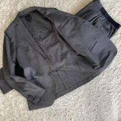 極美品✨デザインワークス　シアサッカー　セットアップスーツ　グレー　L〜LL