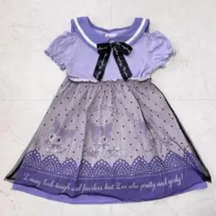 Majolica マジョリカ Kuromi ドットワンピース 半袖 110
