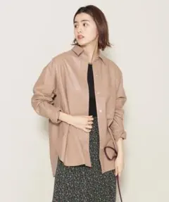 新品未使用　ナノ・ユニバース　ビーガンレザーシャツ