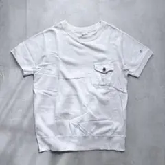 【Champion】ランタグ復刻 ポケ付きスウェットシャツ 半袖 Lサイズ