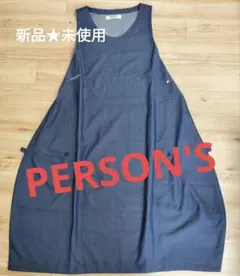 新品★未使用 PERSON'S ノースリーブ エプロン デニム調のサムネイル