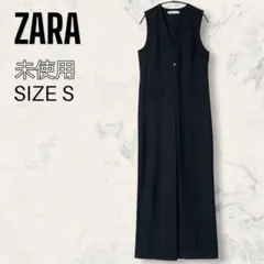 【未使用】 ZARA Vネック オールインワン サロペット ブラック サイズSのサムネイル
