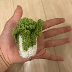 白菜のミニぬいぐるみ ハンドメイド ストラップ付き