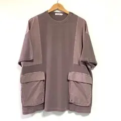 niko and… オーバーサイズ 切替 ワッフル カーゴポケット Tシャツ M