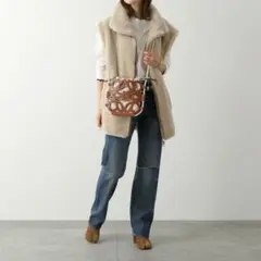 美品◎LOEWE カットアウトアナグラム ショルダーバッグ クロスボディ