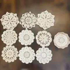 【美品】レース編みコースター10枚セット