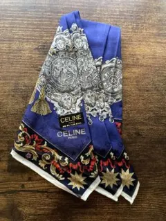 CELINE ハンカチ 大判 青