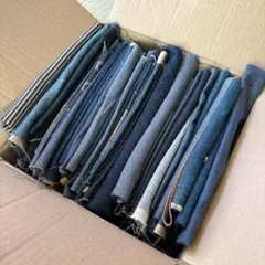 デニム調 はぎれ 1800g 大量まとめ売り オックス生地 リメイク