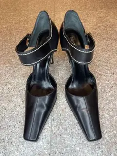 Sergio Rossi セルジオロッシ 黒 バックル パンプス 36 23cm