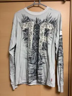 新品DIESEL ディーゼル 長袖ニット スカルとバラ グレー 男女兼用 