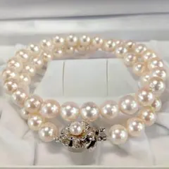 ジュエリーマキ アコヤ真珠 ネックレス パール ピンク 約8.0-8.5mm