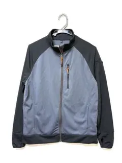 ジップアップジャケット ブラック×グレー M ストレッチ 中古