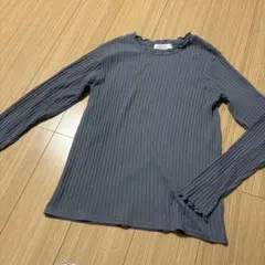 リブ メロウ 長袖 カットソー ブルーグレー LL イーザッカマニアストアーズ