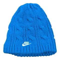 Y2K 90s 00s Nike ケーブル編みニット帽 水色