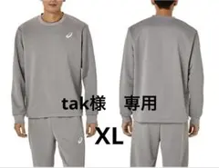 asics スウェットクルートップ長袖厚手Tシャツ XL