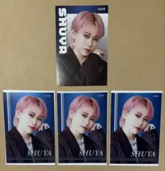 シューヤ 超特急クリアカード(×3枚) 、チーズクッキーバー 封入ステッカー