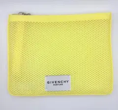 【新品】GIVENCHY イエローメッシュポーチ　フラットポーチのサムネイル