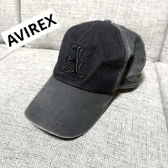 AVIREX アビレックス キャップ ブラック 刺繍ロゴ 即発送　迷彩つば