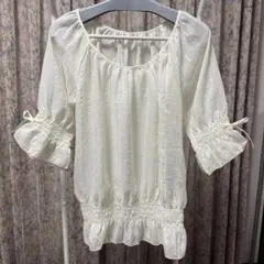 【1回のみ着用極美品】 INGNI イング ブラウス チュニック 七分 M 春夏