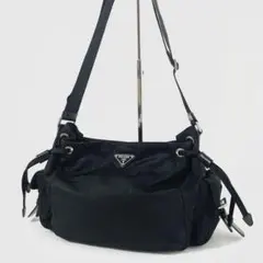 【美品】PRADA プラダ ショルダーバッグ サイドポケット ナイロン×レザーのサムネイル