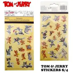 新品｜雑貨｜トムとジェリー｜ステッカー｜アメリカ雑貨｜シール｜4枚セット