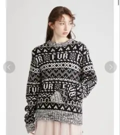 FURFUR ロゴジャガードニットプルオーバーのサムネイル