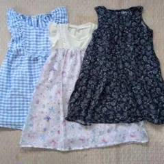 UNIQLO ノースリーブワンピース 120cm 3点セット