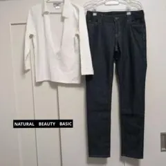 NATURAL BEAUTY BASIC トップス＆デニムセット　新品未使用ありのサムネイル