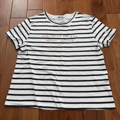 ZARAボーダー Tシャツ PALAWAN ISLAND 半袖　M