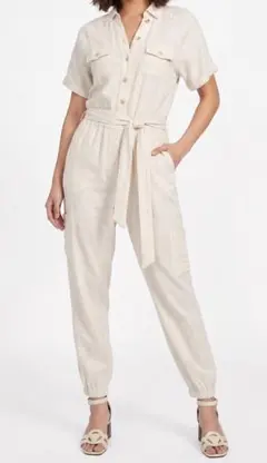 ZARA ザラ ロングリネンブレンド ジャンプスーツ 新品 - メルカリ