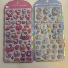 正規品 コットンパフィシール キティ　シナモロール 2枚セット