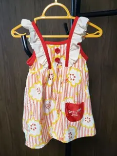 petit jam 花柄ストライプワンピース水着 90cm