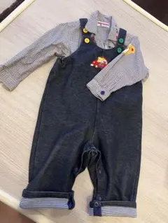 ミキハウス　オーバーオール　シャツ　セット　90 長袖