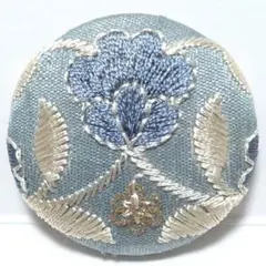 インド刺繍　№4122　くすみ青　㊳ミリ