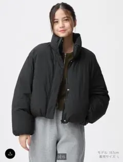 GIRLSウォームパデッドクロップドブ ルゾンJR カラーブラック　サイズＳ