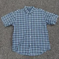 90s old UNIQLO 半袖チェックシャツ　レアカラー　y2kのサムネイル