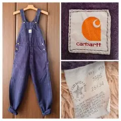 幻品 USA90'sVINTAGE Carhartt ナス紺 オーバーオールのサムネイル