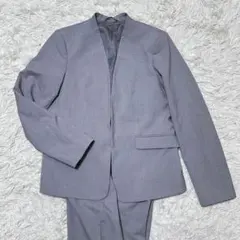 GU ノーカラーセットアップ グレー ジャケットL パンツXL ビジネス