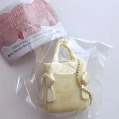 Maison de FLEUR ダブルリボントートミニチュアチャーム　イエロー