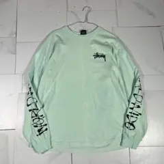 00s STUSSY ステューシー ロンT ミントグリーン 紺タグ L