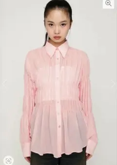 新品未使用タグ☆SLY ASYMMETRY SHIRRING SHEER シャツ - メルカリ