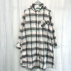 earth music&ecology チェック柄シャツワンピース チュニック