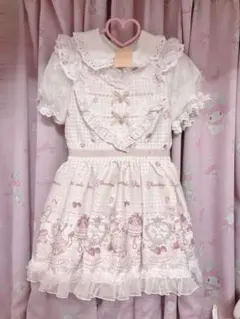 LIZLISA Sweet Gingham Tea Room ワンピース ピンクのサムネイル