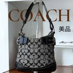 美品✨COACH シグネチャー 2way ワンショルダー 黒　ショルダーバッグ