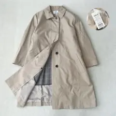 新品タグ付き✨　ジェイプレス　ステンカラーコート　ライナー付　ベージュ　チェック