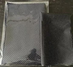 上質な日本製生地/紺地に白ドット＆黒地に白ドット小セット