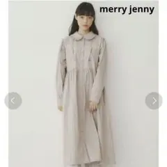 シャツワンピース　merry jenny ワンピ　アンスリウム　メリージェニー