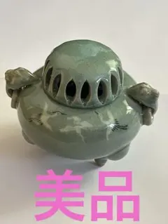 う*ち様 パート・ド・ヴェール 翠彩 香炉 木箱付 ガラス工芸 作家物