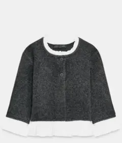 ZARA ポプリンコンビニットジャケット　カーディガン M