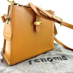 renoma PARIS　ショルダーバック　2WAY　ゴールド金具　レザーのサムネイル